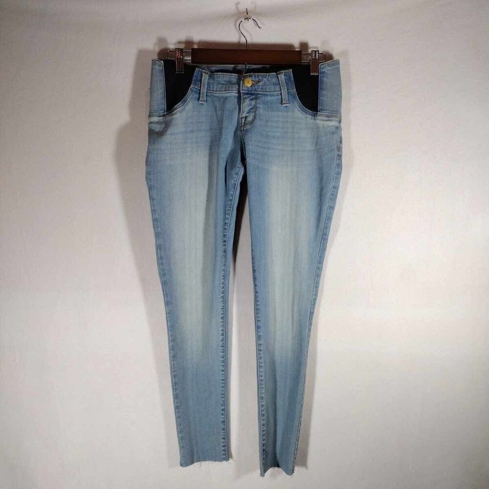 Isabel Maternity Crossover Panel Slim Ankle Pants Blue Size 2 New With Tag